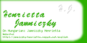 henrietta jamniczky business card
